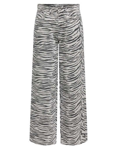 Hope Zebra Wide Denim Jeans - Only
